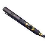 V2PRO professional titanium flat iron with digital temperature display and sleek black and gold design